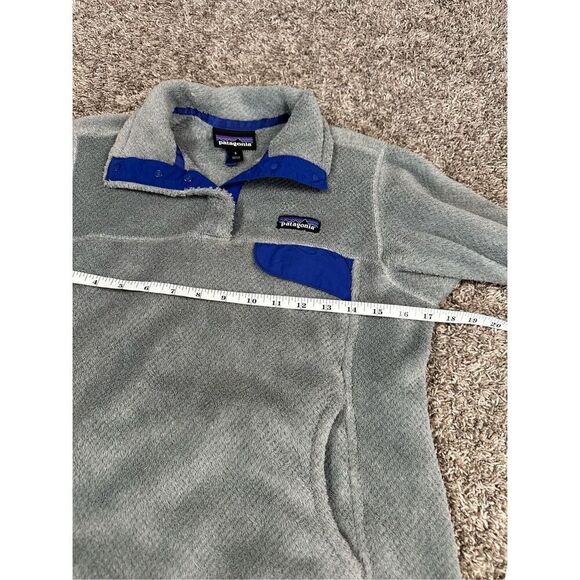 Patagonia Re-Tool Snap-T Pullover Fleece Soft Jacket  Gray/Blue Women’s Small - Picture 9 of 10
